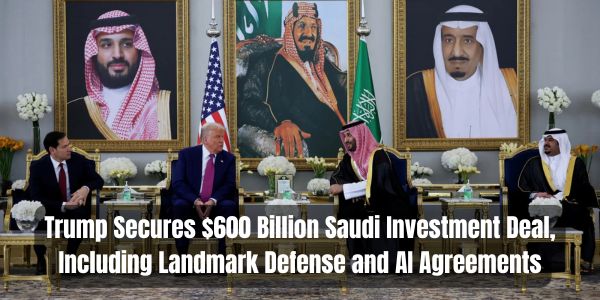 Trump Secures $600 Billion Saudi Investment Deal, Including Landmark Defense and AI Agreements