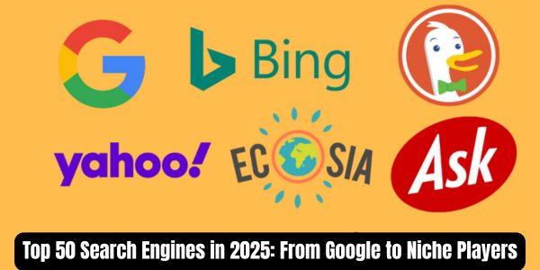 Top 50 Search Engines in 2025: From Google to Niche Players