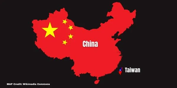 Taiwan and China Map