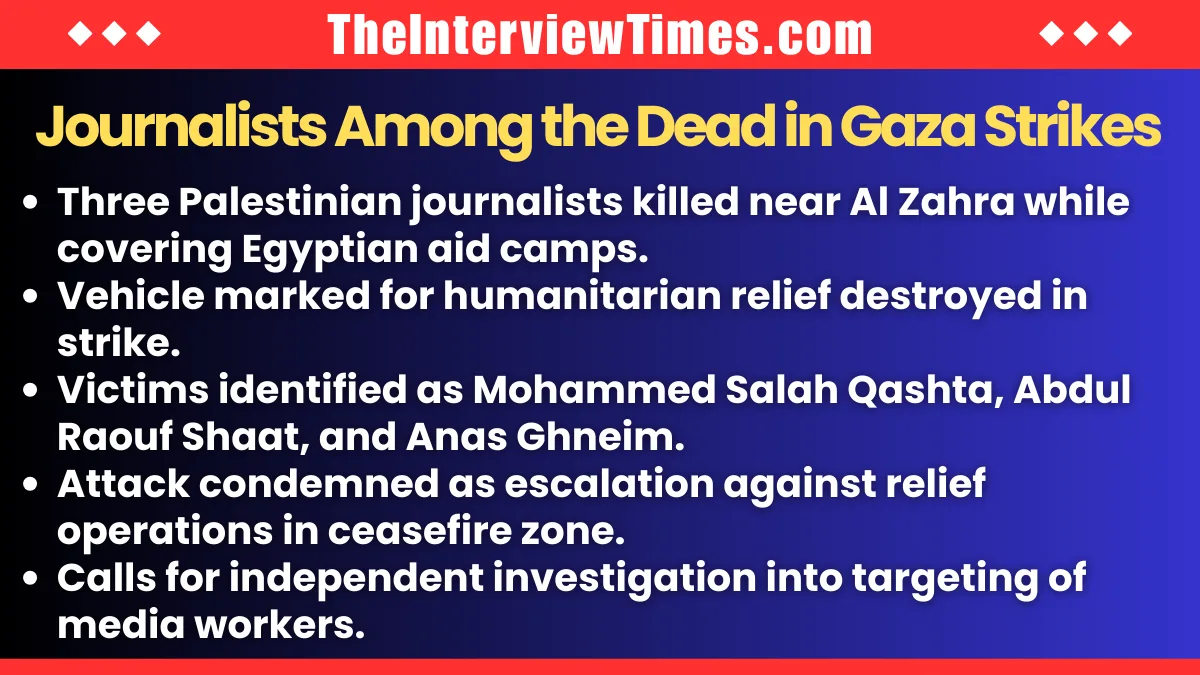 Israeli Strikes Kill 11 Palestinians in Gaza, Including 3 Journalists, as Ceasefire Faces New Strain 2 Israeli Strikes Kill 11 Palestinians in Gaza, Including 3 Journalists, as Ceasefire Faces New Strain