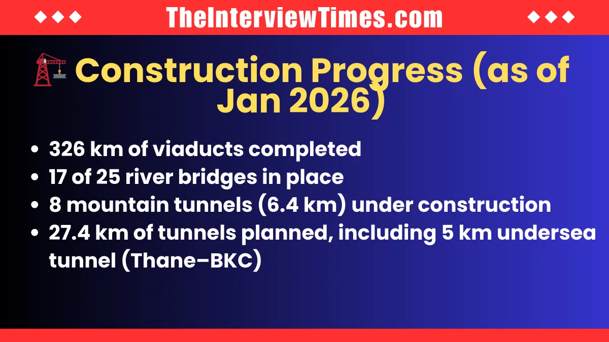 India’s First Bullet Train Set for August 2027 Launch as Costs Nearly Double