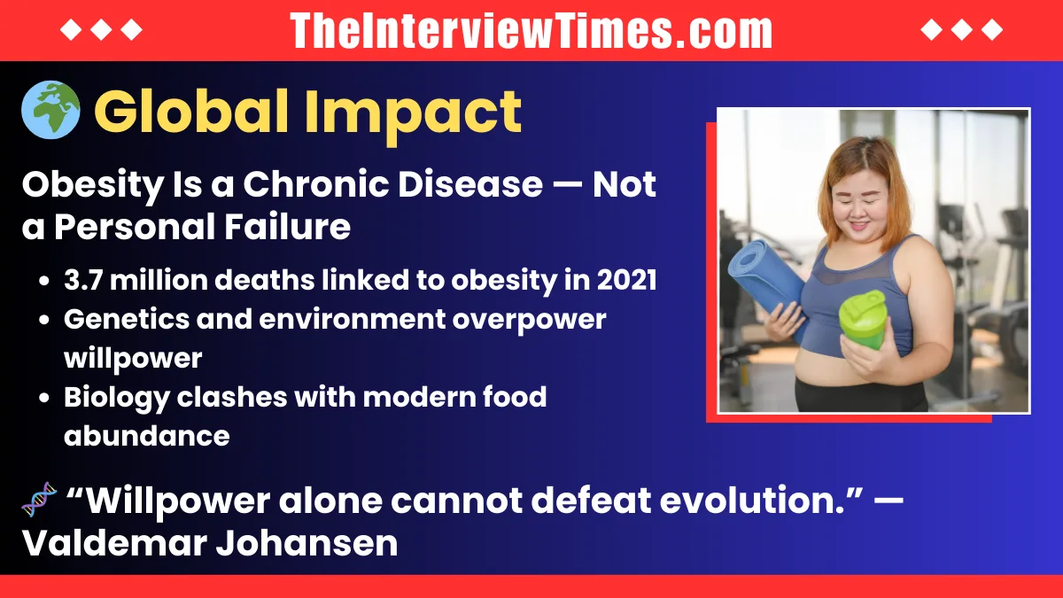 Weight Loss Isn’t About Willpower: Copenhagen Researchers Reveal Obesity ‘Memory’ in the Human Body 6 “Willpower alone cannot defeat evolution.” — Valdemar Johansen
