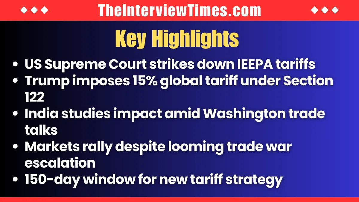 Trump Tariffs Increased to 15% Despite Supreme Court Blow, India Evaluates Strategy