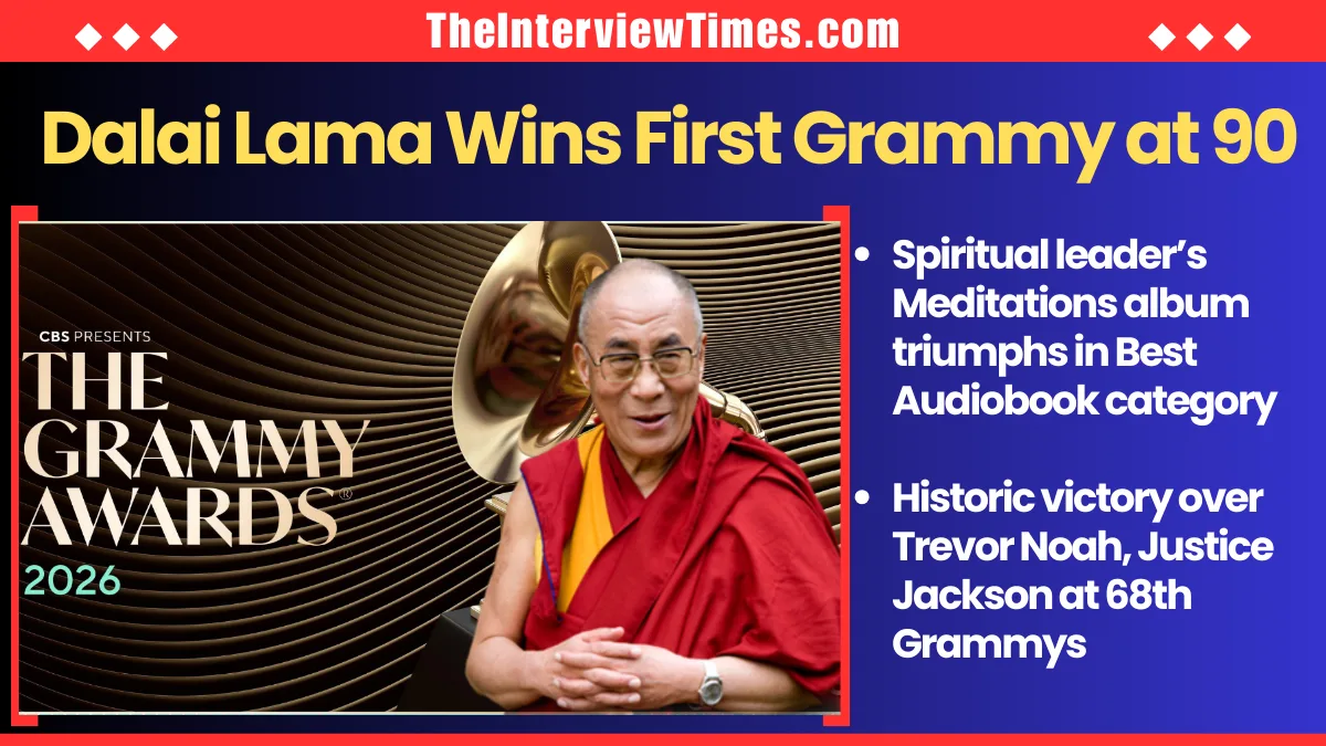 TheInterviewTimes.com Home Page 1 Dalai Lama Bags First Grammy at 90: Historic Win for ‘Meditations’ Album in Crowded Field