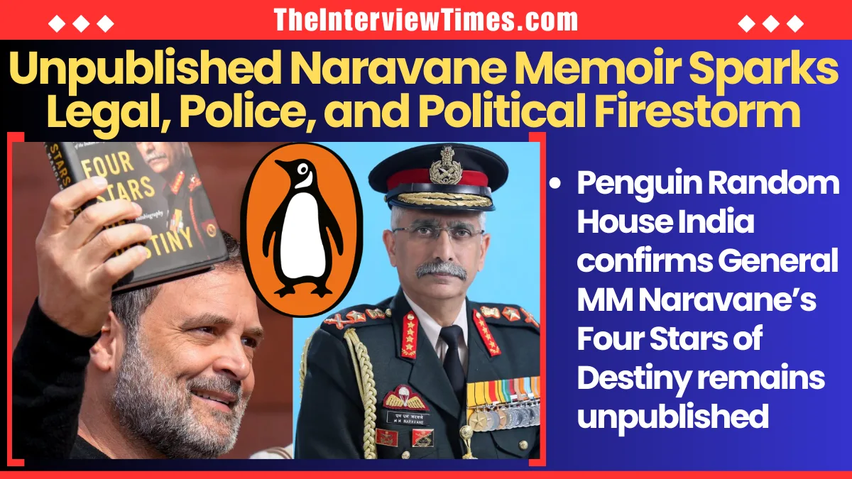 Naravane Memoir Controversy Triggers Legal Action, Police Probe, and Parliament Uproar