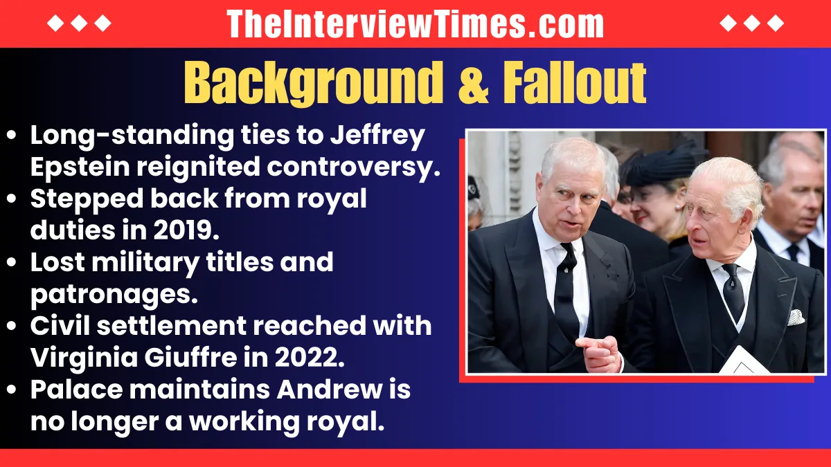 Prince Andrew Arrested Over Jeffrey Epstein Ties, Released Under Investigation