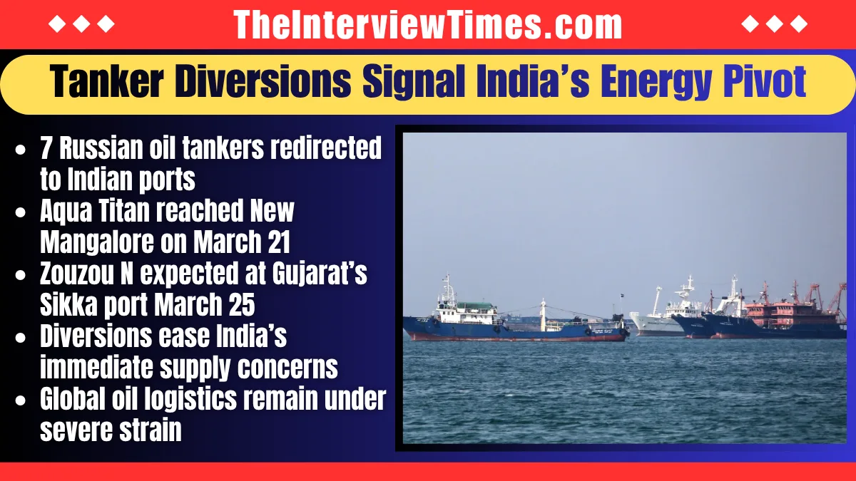 Russian Oil Tankers Divert to India Amid Hormuz Crisis as US Waiver Reshapes Energy Flow