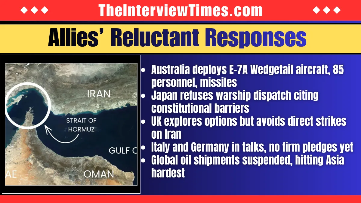 Trump's Call for Allied Warships in Strait of Hormuz Faces Pushback from Australia, Japan