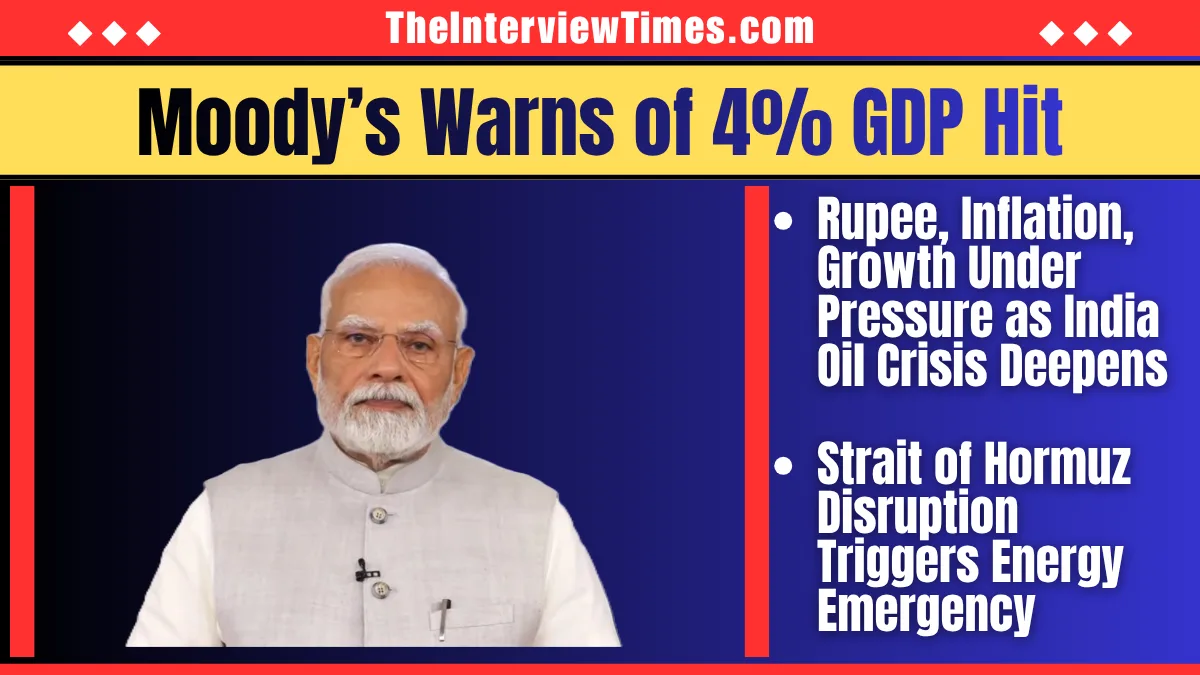 India Oil Crisis: Moody’s Warns of 4% GDP Shock as War Pushes Crude Toward $119