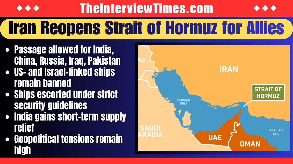 Iran Opens Strait of Hormuz for India, China, Russia Amid War, Imposes $2M Toll 2 Iran Opens Strait of Hormuz for India, China, Russia Amid War, Imposes $2M Toll