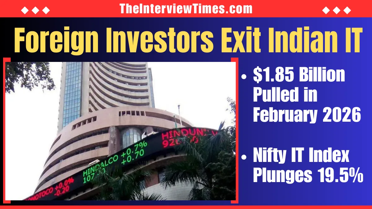 Foreign Investors Dump $1.85 Billion from Indian IT Stocks in February 2026 Amid AI Disruption Concerns