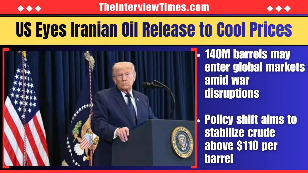US May Lift Sanctions on 140 Million Barrels Iranian Oil to Cool Prices Amid Iran War
