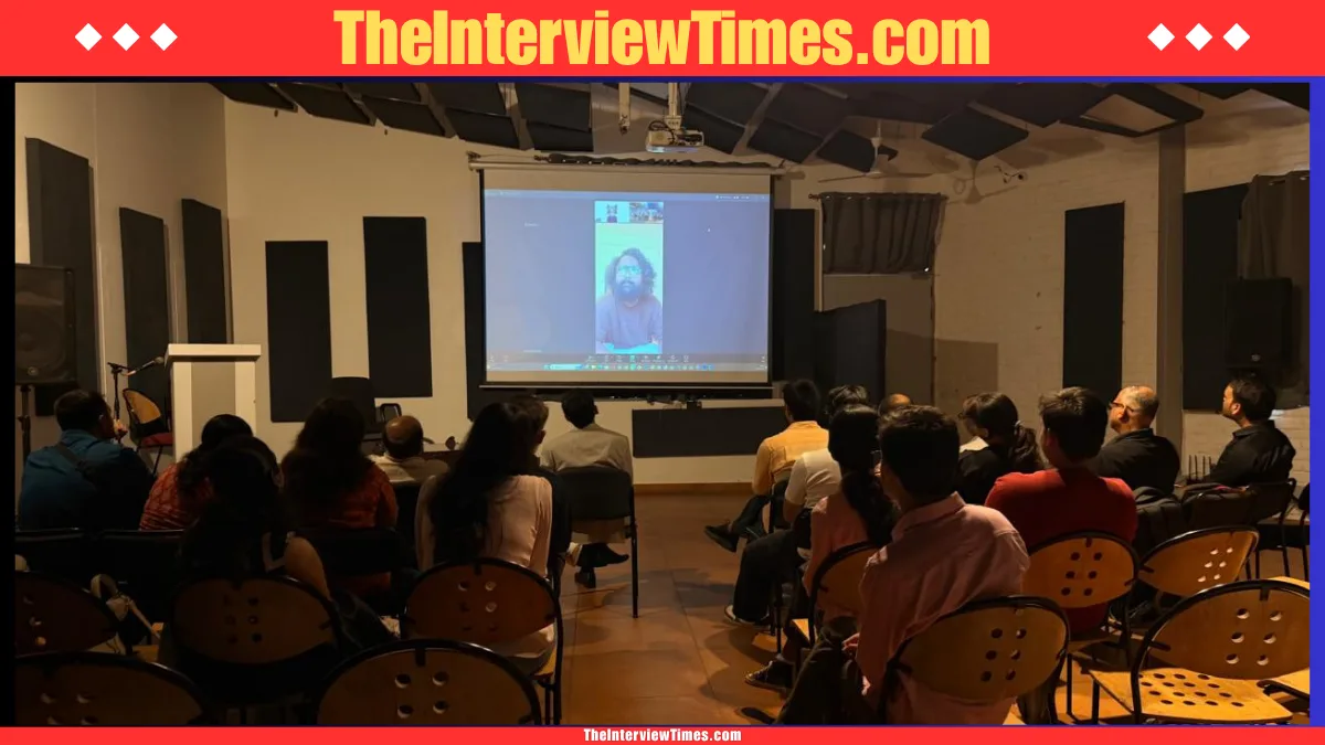 Shirish Sharma guiding writers, with open notebooks and character silhouette symbolizing stories born from personal experiences, pain, and natural storytelling flow.