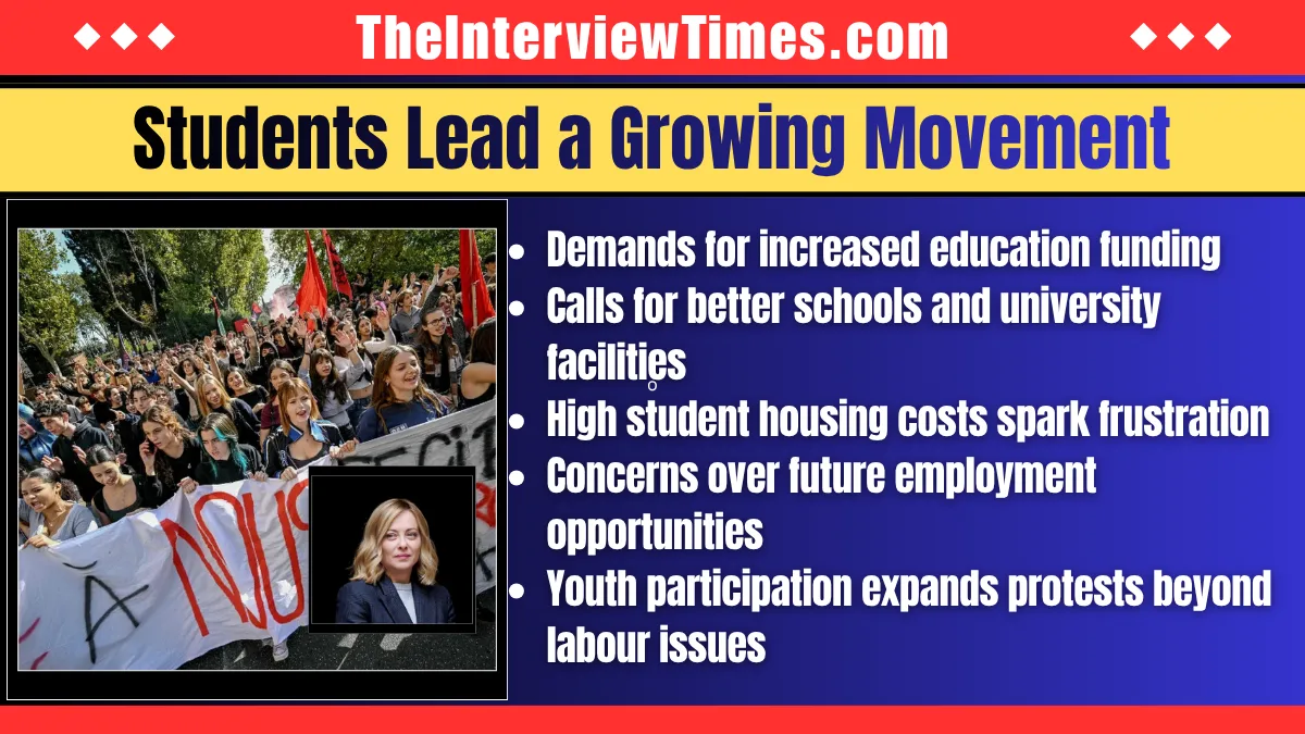 Italy Protests Explained: Why Thousands of Students and Workers Are Taking to the Streets Against Meloni’s Government 3 Italy Protests Explained: Why Thousands of Students and Workers Are Taking to the Streets Against Meloni’s Government